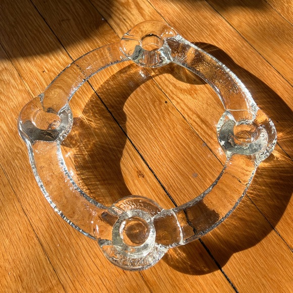 1970s Swedish Glass Candle Holder - Picture 3 of 5